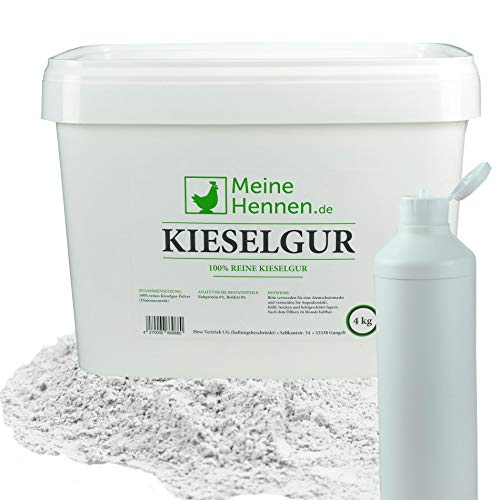 Natürliche Diatomeenerde/Kieselgur (4 kg) mit Puderflasche