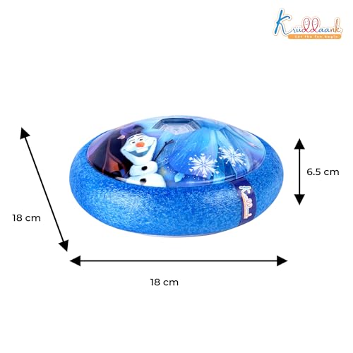 Image of Frozen Theme Hover Football - LED Light Up Air Soccer Ball with Soft Foam Bumpers -Disney Elsa & Anna Indoor Sports Toy for Kids Boys & Girls 3+, Glides on Smooth Surfaces, Safe Active Play
