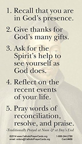 St. Ignatius of Loyola The Daily Examen Prayer Card, 10 pack, with Two Free Bonus Cards Included - Image 2