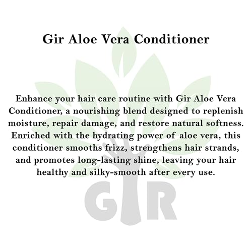 Image of GIR Aloe Vera Ayurvedic Conditioner with Aloe Vera & 21 Herbs Nourishes Scalp & Hair Paraben & Silicone Free - 1 x 500ml + 1 x 250ml (Total 750ml)