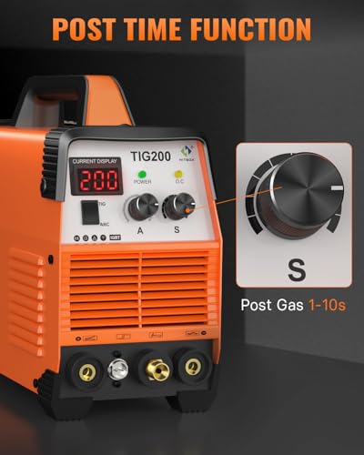 HITBOX TIG Welder 200A, 240V HF TIG/MMA 2-in-1 Welding Machine, Digital Display, 80% Duty Cycle, Welds Carbon Steel, Iron, Stainless Steel, with TIG Torch & MMA Kit (TIG200) 3 HITBOX TIG Welder 200A, 240V HF TIG/MMA 2-in-1 Welding Machine, Digital Display, 80% Duty Cycle, Welds Carbon Steel, Iron, Stainless Steel, with TIG Torch & MMA Kit (TIG200) - Image 3
