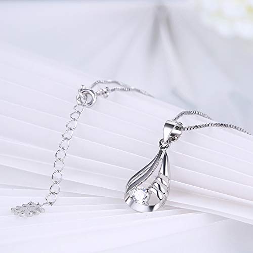 S925 Sterling Silver Wysokiej jakości antyalergiczna biżuteria Naszyjnik z cyrkoniami Powieść romantyczna