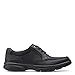 Clarks mens Bradley Vibe Oxford, Black Tumbled Leather, 9 US