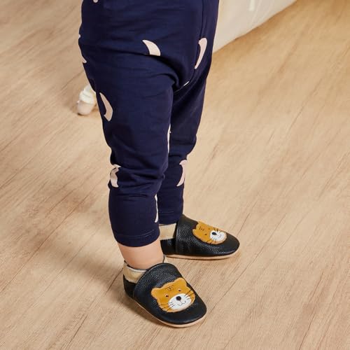 IceUnicorn Krabbelschuhe Baby Lauflernschuhe Jungen Mädchen Weicher Leder Babyhausschuhe Kleinkind Rutschfeste Lederschuhe Baby – Bild 4