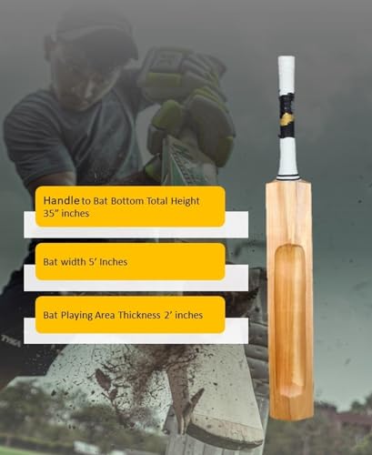 image for SportsYuva Hard Tennis Triple Blade Cricket Bat Adult Size with Free B