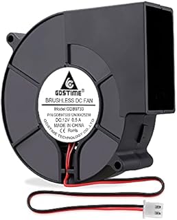 GDSTIME 12V 97mm Fan 9733 97mm x 33mm Blower Fan DC 12V Brushless Centrifugal Turbo Turbine Air Blower Cooling Fan For Inflatables BBQ Picnic Camping Heating Equipment