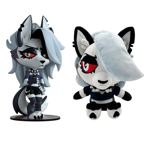 Youtooz Helluva Boss Loona Plush 9-Inch & Loona 5-Inch Vinyl Figure – Collectible Soft Plush Doll & Vinyl Figure Official Merch for Fans & Collectors