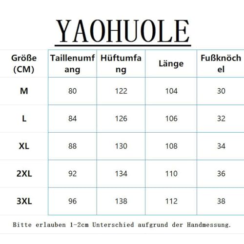 YAOHUOLE Herren Haremshose Baggy Pumphose Yoga Freizeit Haremshosen Weiß L