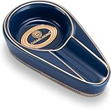 CIGARLOONG Keramik Reiseaschenbecher für drinnen und draußen (Dunkelblau)