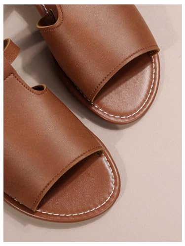 Image of Verdusa Women's Cut Out Slide Sandals Open Toe Summer Flat Sandals Outdoor Shoes