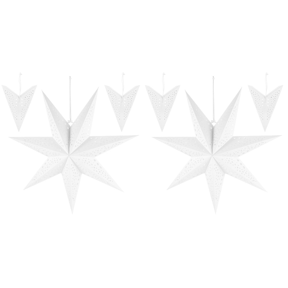 Gatuida 6stücke Teiliges Weihnachts-sternlampenschirm Kreatives Papierdesign Hängende Deckenlampe Für Festliche Dekoration Langlebig Und Installieren