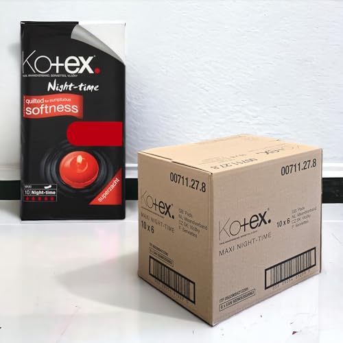 Maxi Night Time for Kotex 10 Pads x 6 - Full Box