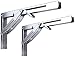 Folding Heavy Duty Shelf-Bracket Bench Table Folding Shelf or Bracket, Max. Load 550lbs ( short release handle), (Sold In Pairs)