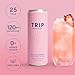 TRIP Lightly Sparkling Adaptogen Drink, Non Alcoholic Drink with Magnesium, Ashwagandha, Lions Mane & L Theanine, No Added Sugar Mocktail, Vegan, Wild Strawberry, 12 Oz, 12Pk
