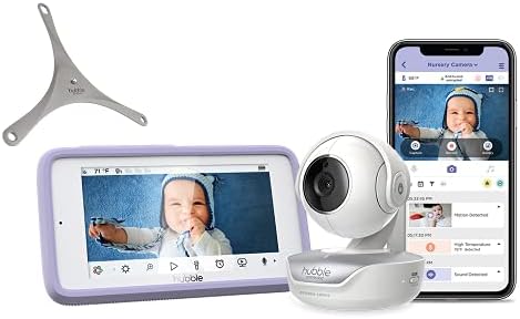 Hubble Nursery Pal Connect Touch 5" Smart HD Baby Monitor with Camera and Audio, Room Temperature Sensor, Pan, Tilt, Zoom, 2-Way Talk, Night Vision, WiFi baby camera with Interactive Education Content