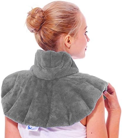 Huggaroo weighted neck wrap microwavable heating pad hnwv2black Clearance