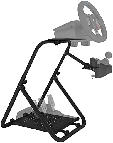 DWDZ Racing Steering Wheel Stand Collapsible&Tilt-Adjustable Racing Stand  for Thrustmaster,Logitech G25,G27,G29,G920, Supporting 