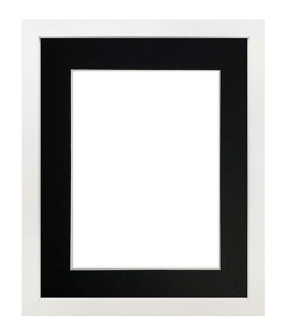 H7 White Picture Photo Frame with Black Mount 6"x4" Image Size 4"x3" Pack of 3