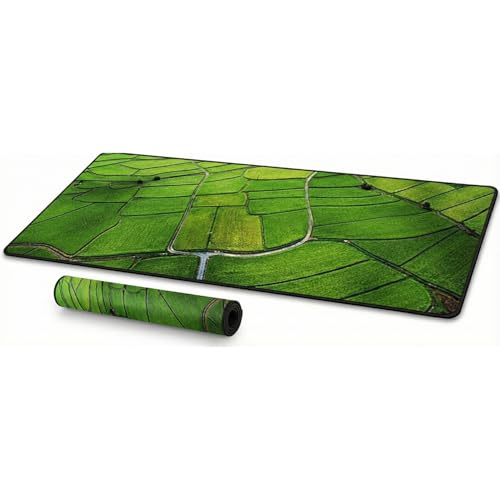 Image of Saco XXL Gaming Mouse Pad for PC - Large Desk Mat 900x400x3mm, Extended Non-Slip Rubber Base, Waterproof Surface, Scenery Design, Big Keyboard Mouse Pad for Office & Home Setup