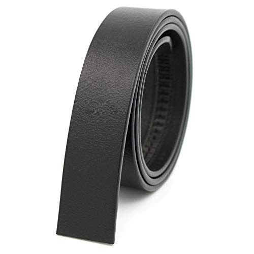 HUAJIANGHU Ceinture Ceinture 100% Pure Vachette Ceinture sans Boucle Ceinture en Cuir Véritable Boucle Automatique Ceinture pour Hommes De Haute Qualité (Belt Length : 120CM, Color : Black) Cover