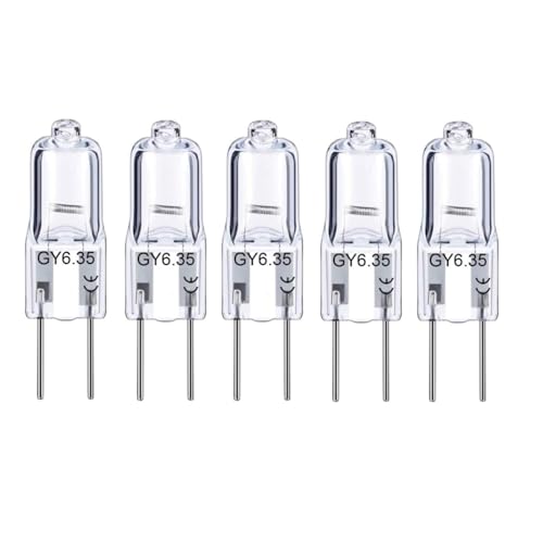 TYKGSQIP Bombilla halógena G6.35 de 2 pines, regulable, de color blanco cálido, 230 V, 50 W, 75 W, 100 W, 200 W, 5 unidades, 230 V-150 W