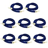 PATIKIL 8 Pezzi Cordone Velluto Blu Per Transenne, 5 Ft Cordone Barriera Controllo Folla Con Ganci Acciaio Inossidabile Dorato Per Eventi Tappeto Rosso Cinema Inaugurazioni AttivitĂ