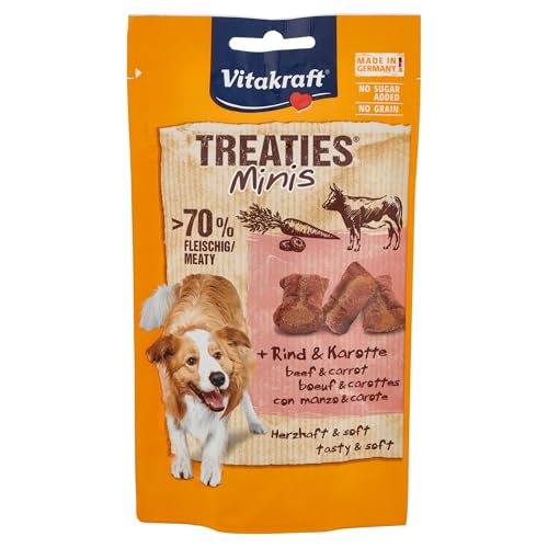 VITAKRAFT CHOVEX s.r.o Vitakraft Dog Snacks für Hunde, 48 g, Mini-Training, Wołowina und Marchewka, 8 Stück