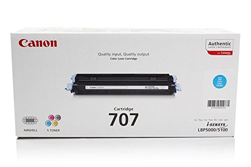 Toner cyan Canon 707C original de 2000 pages pour imprimante I-Sensys LBP-5000
