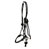 Thor Equine Qualität Thor Equine Knotenhalfter mit Ringen aus Edelstahl Halter Reiten Bodenarbeit schwarz Warmblut/Full