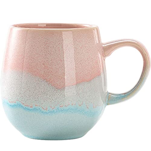 VollfitYYu Taza de café de porcelana, 500 ml, taza de café grande con asa, taza de té de cerámica, taza de oficina, taza de desayuno, taza de cacao para bebidas calientes y frías (rosa) VollfitYYu Taza de café de porcelana, 500 ml, taza de café grande con asa, taza de té de cerámica, taza de oficina, taza de desayuno, taza de cacao para bebidas calientes y frías (rosa)