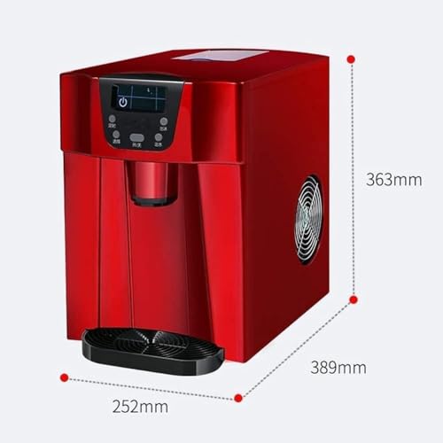 Fabricadora de hielo de acero inoxidable para encimera, mecanismo para bloques de hielo, compacta y con diseño transparente miniatura 2