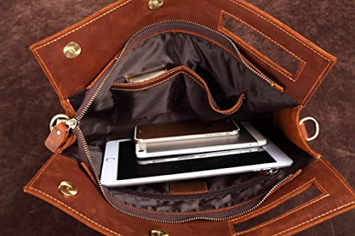 Shoulder Bag Top Layer Cowhide Crossbody Retro Briefcase3