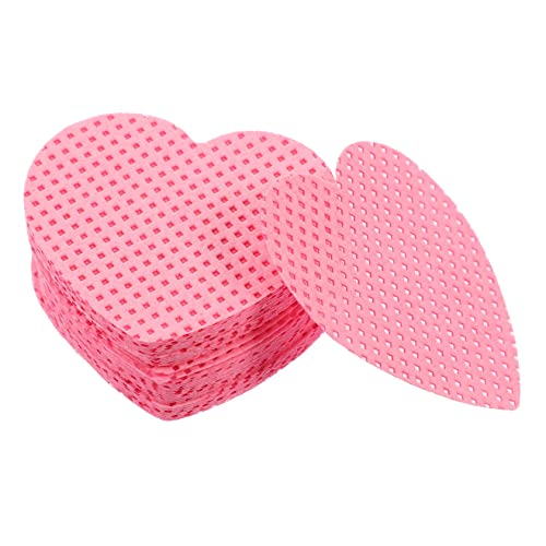 BELLIFFY Nail Polish Remover Pads 200 Sheets Heart Shaped Pink Cotton Rounds for Home or Travel Use