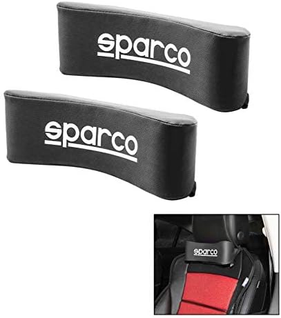 AUTO MT 2PC Sparco Universal Headrest Neck Pillow Pillow Pillow Cervical Pillow (Black 2PC Sparco Headrest Neck Pillow)