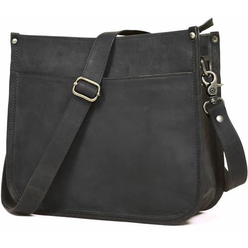 Sac en cuir véritable femme bandoulière moyen vintage bohème zippé