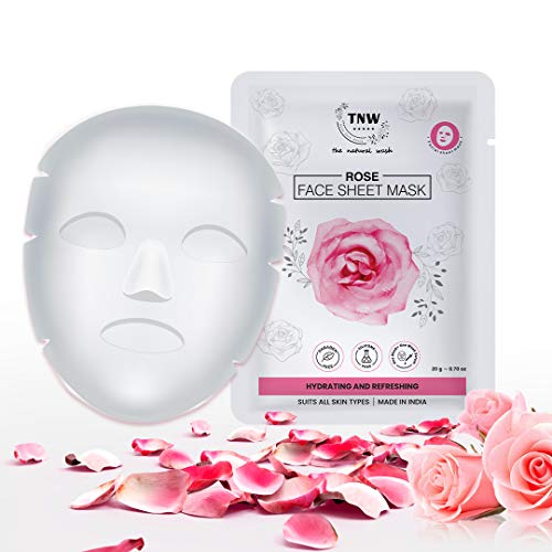 Image of TNW-THE NATURAL WASH Summer Rose Face Sheet Mask for Hydrating and Refreshing | Suits All Skin Types, Pack Of 1