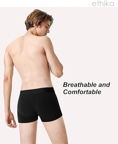 Image of Ethika Anti Bacterial Micromodal Solid Underwear for Men Combo Airsoft Trunk Breathable Inner for Men Sweatproof Underwear [Pack of 6]