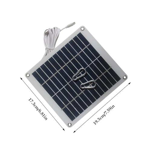 Panneau solaire pour caméra 50W imperméable, kit de charge rapide 12V Type-C - 5