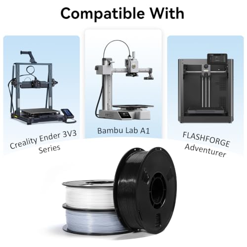 Image of Dynta PLA Filament 1.75mm Bundle 4x1KG Black White Gray Clear for 3D Prints