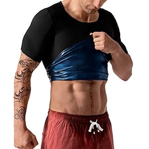 Men Sauna Shirt Sweat Suit Slimming Vest Workout Tank Top Waist Trainer Shaper