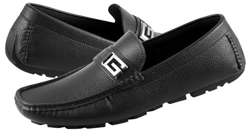Guess Men's ALOVO Driving Style Loafer, Black 001, 82