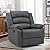 ANJ Recliner Chair with Overstuffed Arm and Back, Breathable Faux Leather Manual Reclining Chairs for Adults, Living Room Single Sofa from ANJ