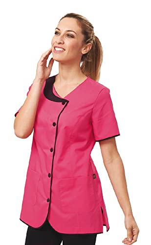 Siggi Horeca Casaca Mujer Dora,Mujer,Fucsia/Negro,3XL