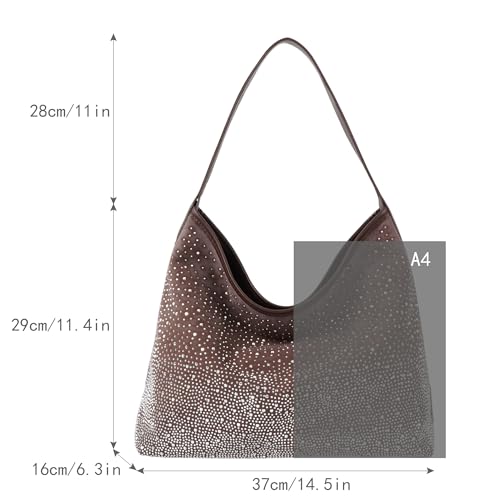 Bolso Tote de Hombro con Brillo y Strass para Mujer miniatura 6