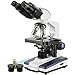AmScope - 40X-2500X LED Lab Binocular Compound Microscope with 3D-Stage + 50pc Blank Slides + 100 Coverslips - B120C-50P100S