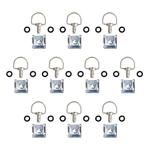 Oldbones Motorrad-Rennbefestigungen Schnellverschluss 17mm D-Ring 1/4 Umdrehung Verkleidungsbefestigung Clip Style Matt Sliver x10 Sets
