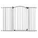 Summer Extra Tall & Wide Safety Pet and Baby Gate, 29.5"-53" Wide, 38" Tall, Pressure or Hardware Mounted, Install on Wall or Banister in Doorway or Stairway, Auto Close Walk-Thru Door - Gray