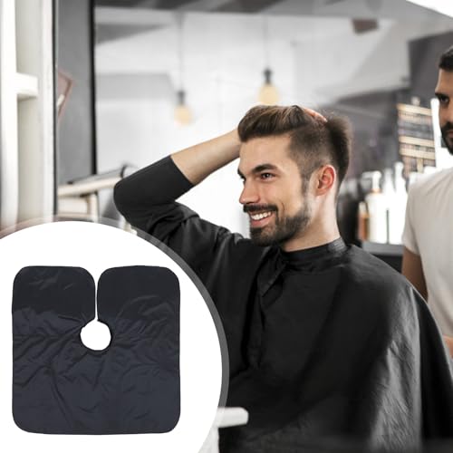 Capa Negra Impermeable para Corte de Pelo Barbería miniatura 6