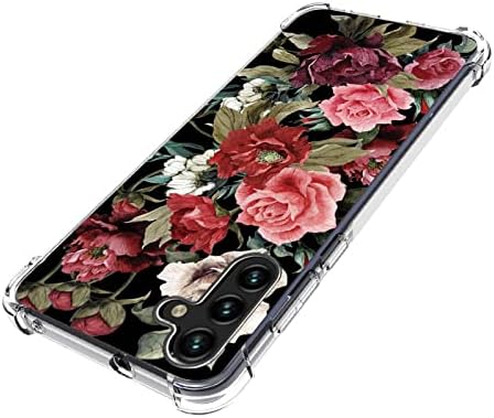 Miniatura 2 de Funda para Galaxy A13 5G, TPU de goma suave con cuatro esquinas reforzadas anticaídas para Samsung Galaxy A13 5G (flor de rosa)