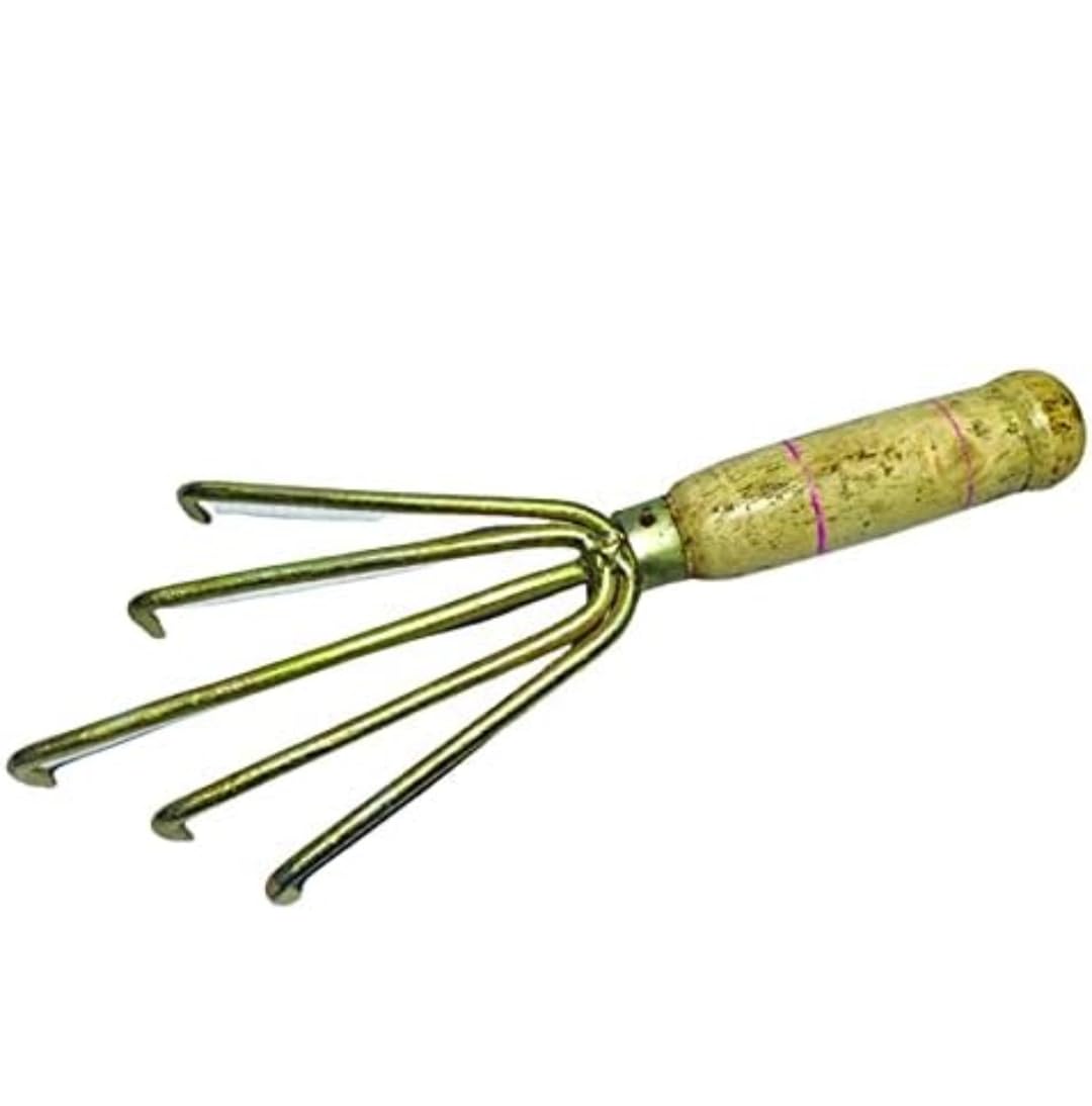 VALGHA VALAMUDAN AGRI ENGINEERING 5 Teeth Hand Cultivator with Wooden Handle | Garden Tool | Rust Free | Ideal for Home Gardening (B0CYSTP59Q) Amazon Price History, Amazon Price Tracker